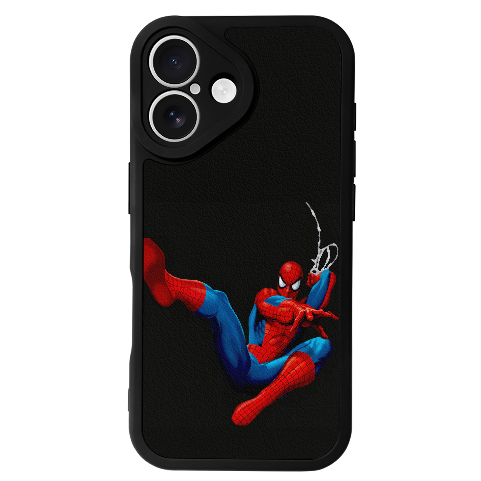 Spider Man スパイダーマン 【iPhone 16シリーズ対応】シリコンスマホケース（レザー調） 材質：シリコン
